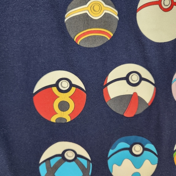 Pokemon 15 Poke Balls Black Graphic Unisex All Cotton Short Sleeve T-Shirt M - Picture 10 of 12